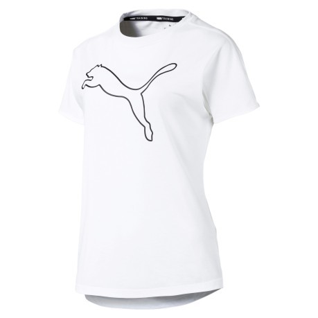 T-Shirt für Damen von PUMA-Cat-weiß
