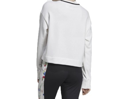 Hoody Ladies Cropped Front White