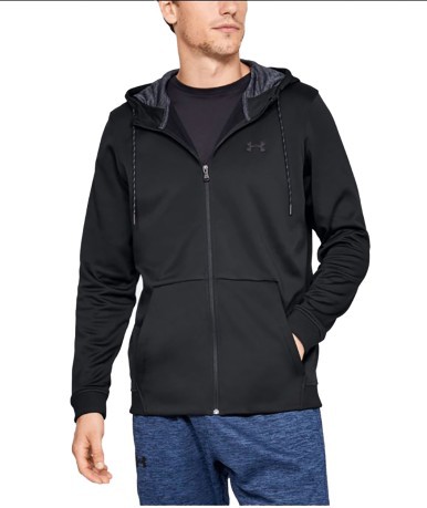 Men's sweatshirt Full Zip black at the front