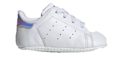 Zapato De Bebé Stan Smith Lado Blanco-Plata