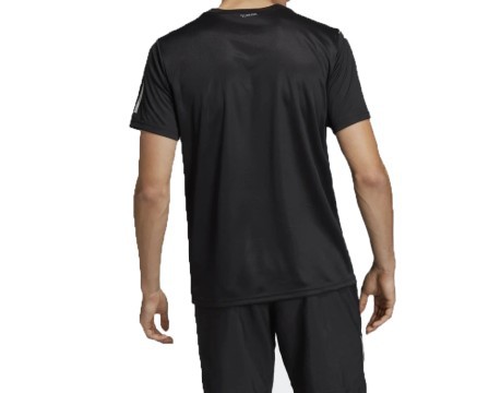 Hombres T-Shirt 3Stripes Club Camiseta Negra Frente