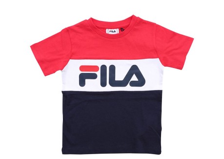 Baby T-Shirt Day Block Front Blue-Red