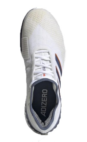 Zapato de los Hombres Adizero Ubersonic 3M Lado Blanco-Azul