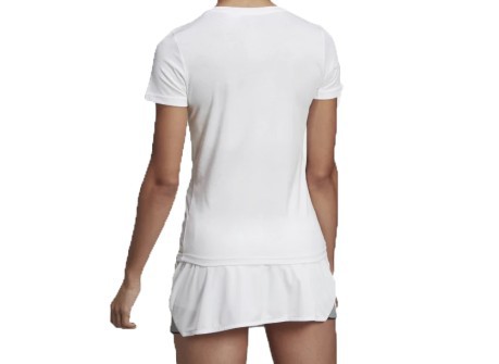 Damen T-Shirt Logo-T-Shirt Vorderseite Weiß