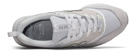 Schuh Damen W 997H Seitlich Weiß-Grau