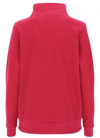 Felpa Donna Basic Cotton Frontale Rosso-Variante 1