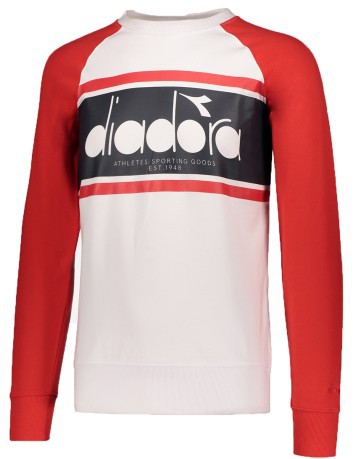 Sweat-Shirt Sweat-Shirt Homme De L'Équipage Spectres Rouge Du Panneau Frontal-Blanc