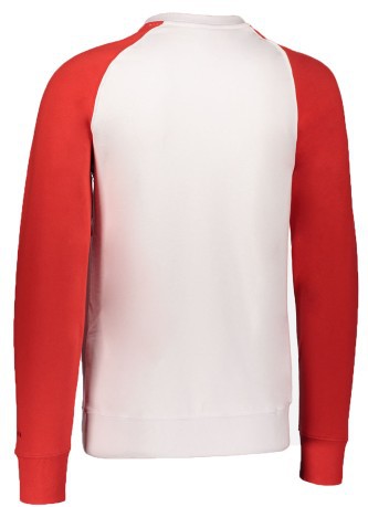 Sweatshirt Man Sweatshirt Crew Spectra Red Front Panel-White