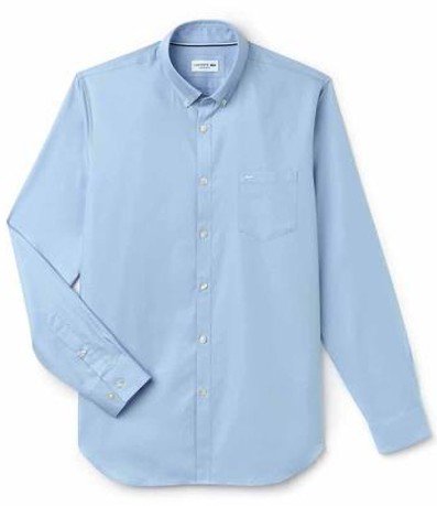 Man Shirt Mini Pique Front Blue