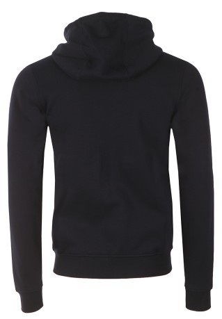 Sweatshirt Man Hood Front Black-Grey
