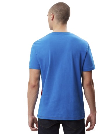 T-Shirt Homme Sogy lumière bleu rouge