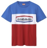 T-Shirt Man Sogy light blue red