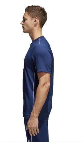 T-Shirt mens Training Core 18 BTS blue white in front of