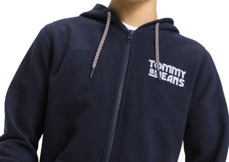 Herren Sweatshirt Graphic Full Zip Front Blau