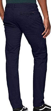 Pantalones de Hombre TJW Esencial Slim Chino Frente Azul