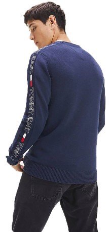 Maglione Uomo Tape Sweater Frontale Blu 