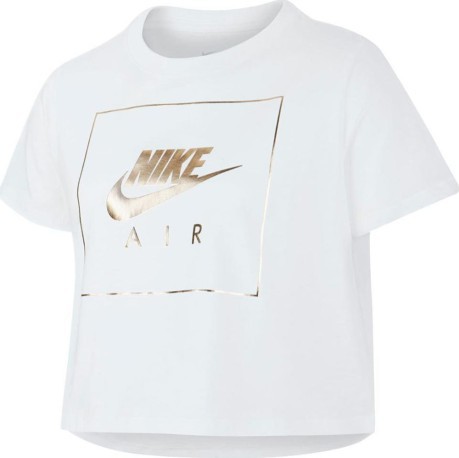 T-Shirt Girl G Nsw Crop Air Dop white gold