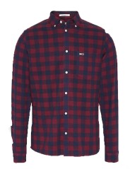 Man Shirt Sustainable Gingham Shirt Front Patterned-Red