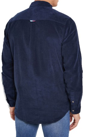 Camicia Uomo Cord Shirt Velour Frontale Blu