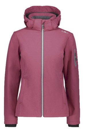 Jacket ladies Softshell black rose on the front