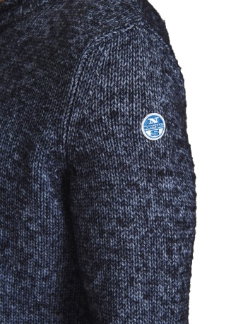 Pull Homme, Col Rond bleu