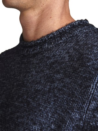 Sweater, Man, Round Neck blue