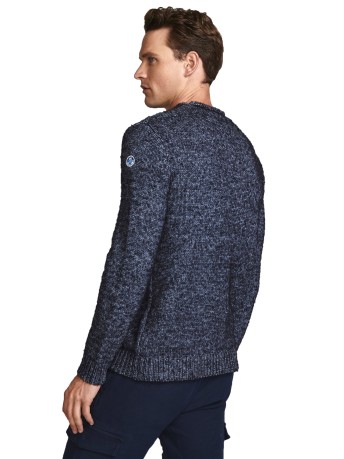 Sweater, Man, Round Neck blue
