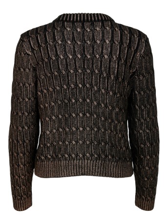 Sweater Woman OnlGlow Front Black-Gold