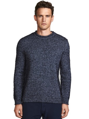 Pull Homme, Col Rond bleu