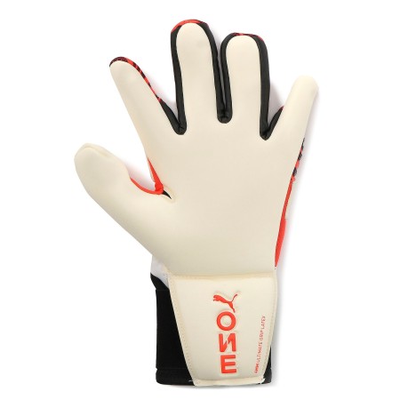 Goalkeeper gloves On Grip 1 Pro Hybrid black red