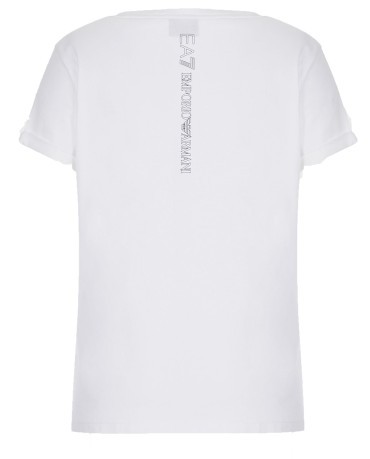 T-Shirt de la Mujer Casual de los Deportes 7 de Color blanco