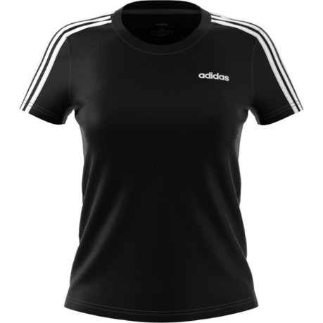 T-Shirt mujer Esenciales 3 Rayas negro