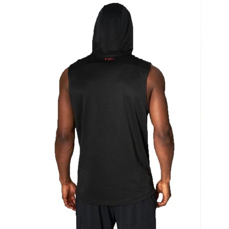 Ärmelloses t-shirt Unisex Mit Kapuze Extrema 3 schwarz getragen weiter