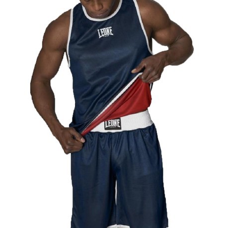 Tank top Men Boxing Double blue-red forward worn