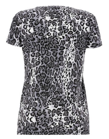 T-Shirt Donna Life Style Animalier fantasia grigio