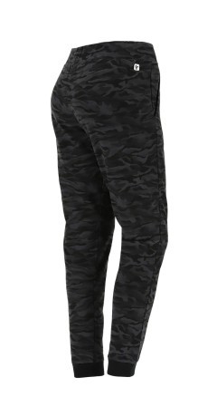 Pantaloni Donna Camouflage Basic fantasia nero