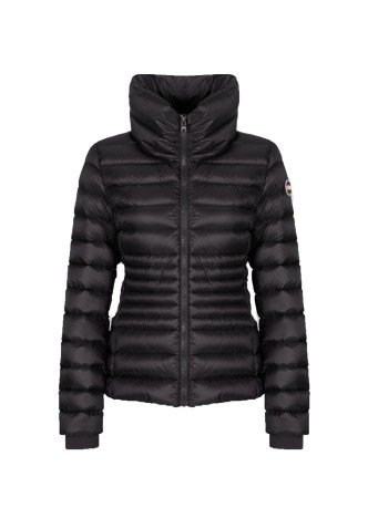 Quilted jacket ladies Shiny High Neck black