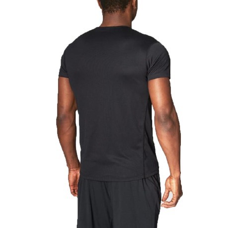 Hommes T-Shirt en Polyester noir porté