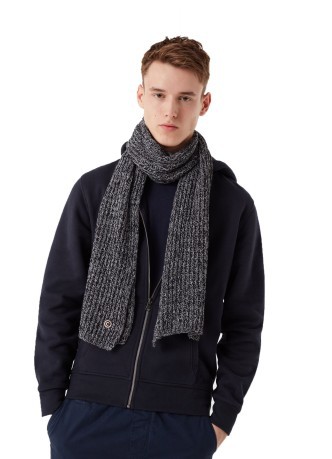 Unisex scarf with two-tone gray