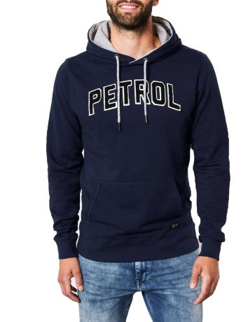 Men's sweatshirt Petrol blue Logo grey