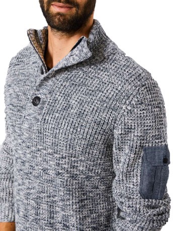 Suéter Hombre Fornido-de punto-gris