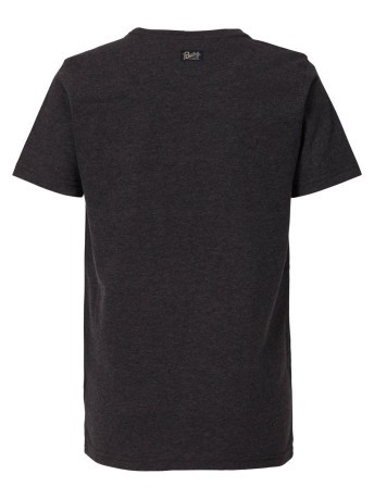 Hommes T-Shirt-rayé noir-gris