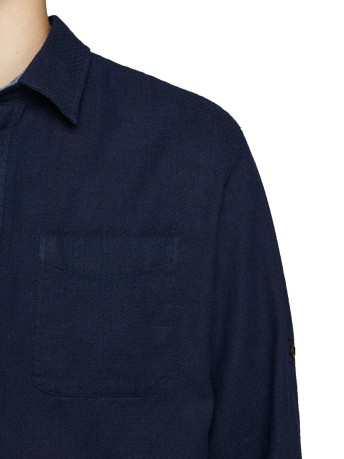 T-shirt Mann Mit Nur, Brusttasche blau