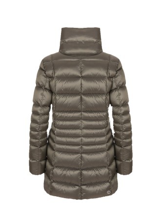 Down jacket Women Long With High Neck brown