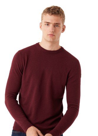 Pullover Man Wool and Cashmere blue