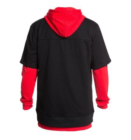 Men's sweatshirt with set-in Sleeves Double Dryden black-red