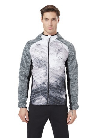 Men's sweatshirt With hood white-black