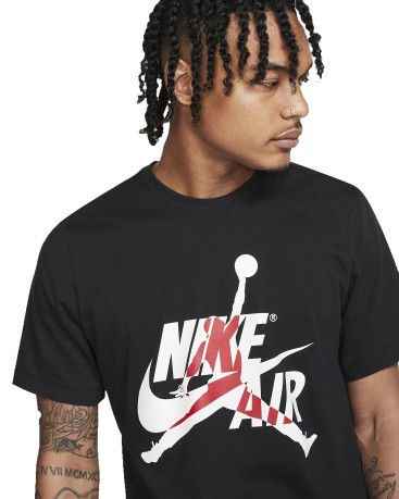 T-Shirt Uomo Jordan Classics nero-rosso