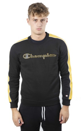 Herren sweatshirt American Classic Crewneck schwarz gelb