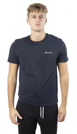 T-Shirt Uomo American Classic Crewneck blu modello davanti